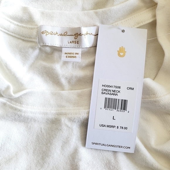 Spiritual Gangster Love Savasana Graphic Pullover Sweatshirt Size NWT Large - Picture 8 of 10